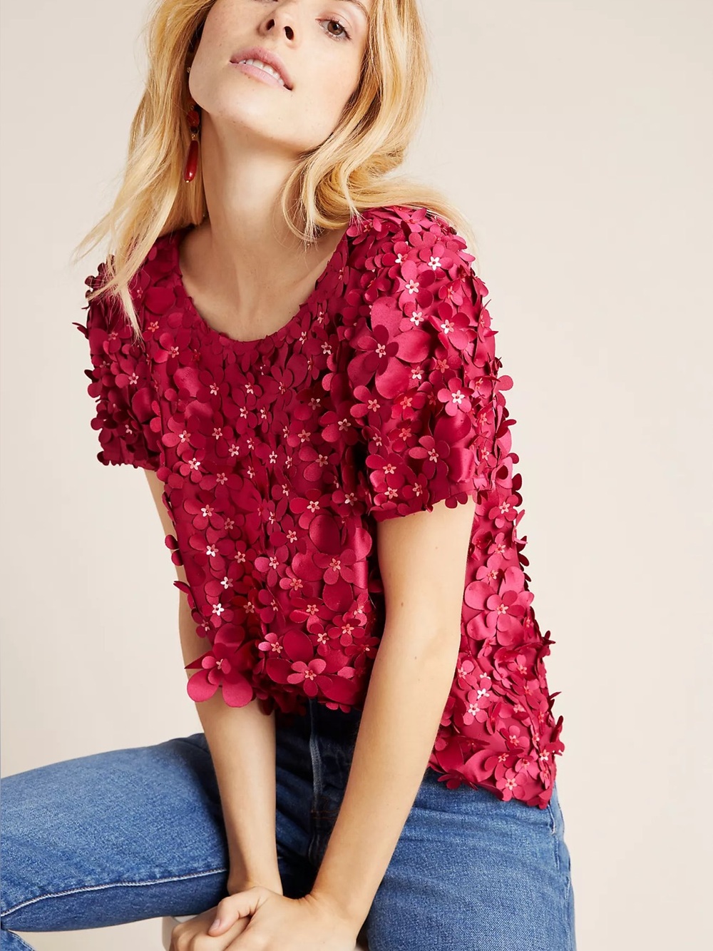 NWT* Anthropologie/Varun Bahl Rosemarie Textured Blouse size 4 - Picture 1 of 12